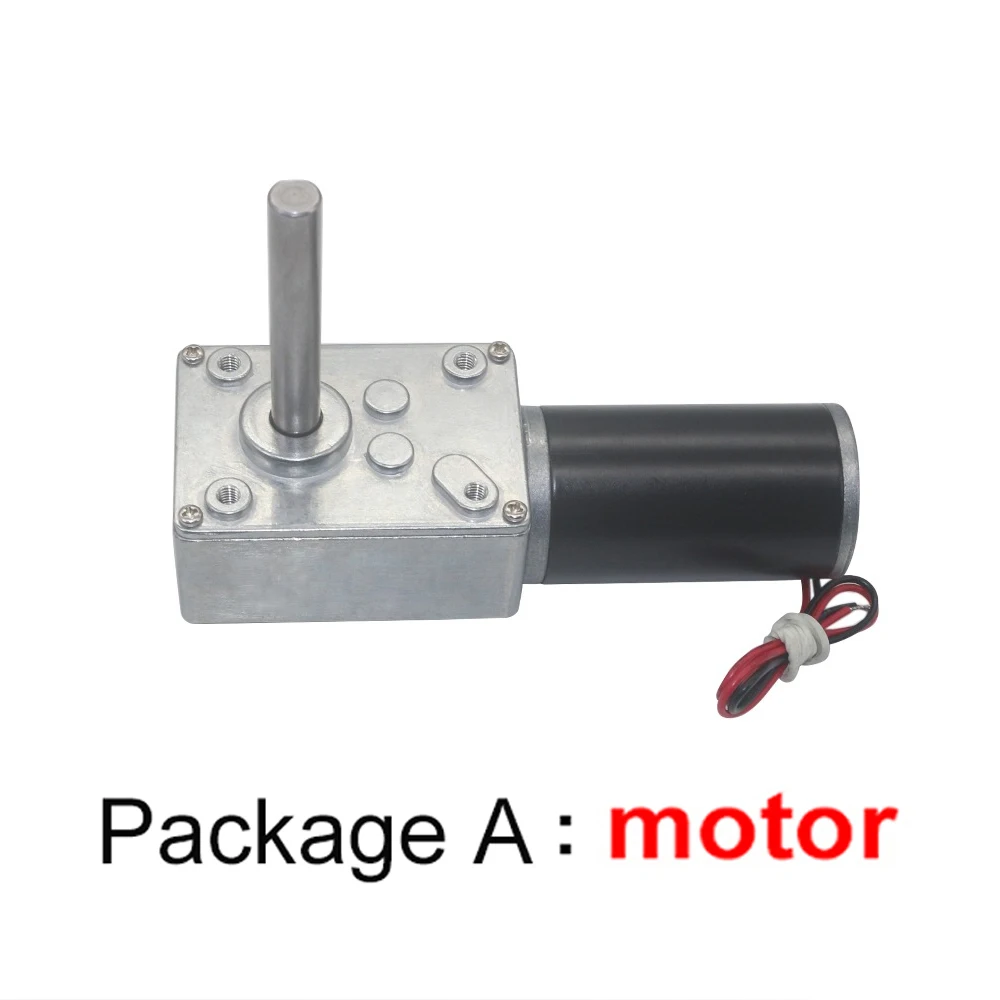 12V 24V DC Motor Reduction Motor With Self-lock High torque Turbo Worm Geared Motor Reducer Motor 51mm Long Shaft