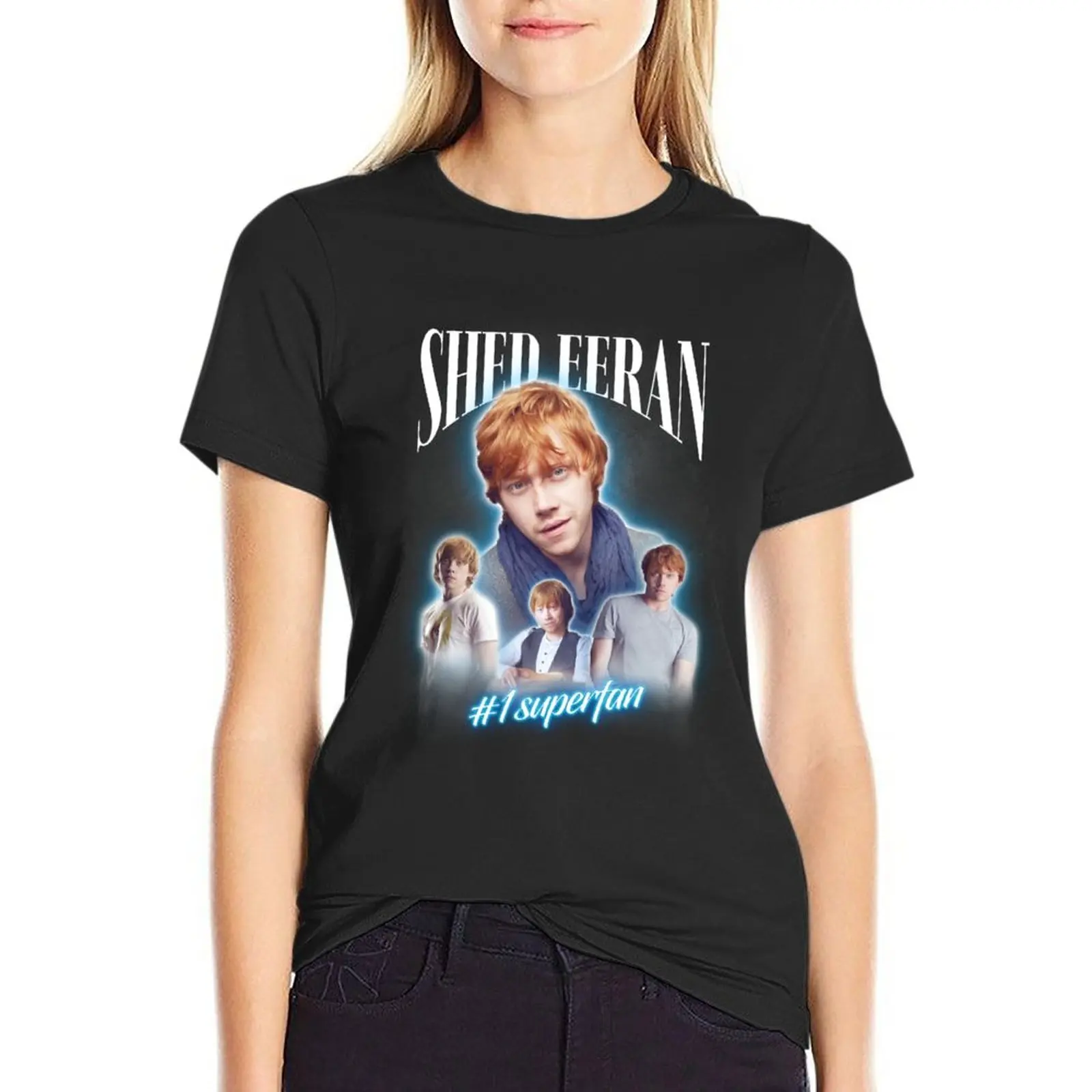 

Rupert Grint Shed Eeran Parody Cursed Fan Collage T-Shirt funny t shirt workout t shirts for Women