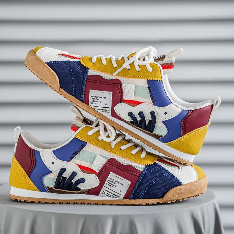 Scarpe da uomo Moda Versatile Color Block Scarpe casual Sneakers di lusso per uomo Scarpe Forrest Gump Scarpe sportive comode da corsa