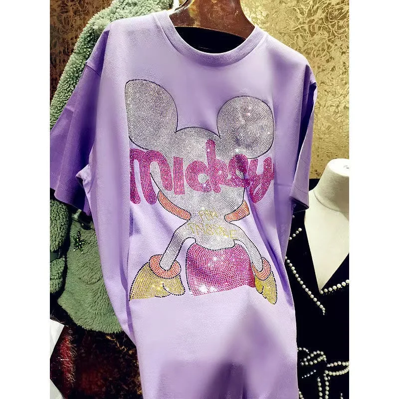 Women Brand Female Girl T Shirt Tops mickey fashion Designer Tshirt Summer Cartoon Short sleeve  T-Shirt korean popular clothes