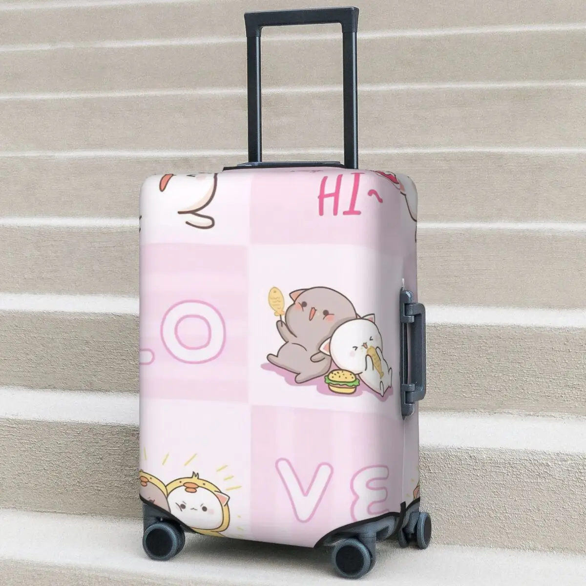 

Чехол для чемодана с милым мультяшным медведем Бубу Дуду, эластичный защитный чехол для багажа с пандой в стиле каваи для путешествий