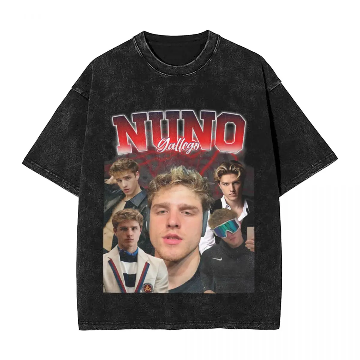 Nuno Gallego estilo retro clásico fresco una camiseta vintage de gran tamaño