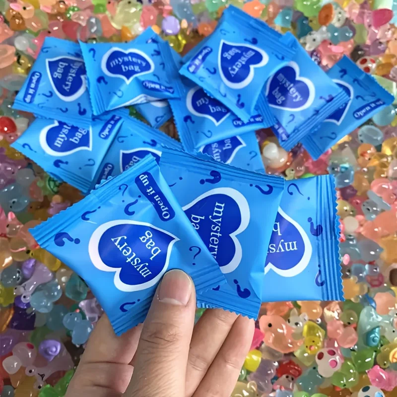 مفاجأة أكياس أعمى توهج في الظلام البسيطة الراتنج الحيوانات والفطر أكياس أعمى الجنية حديقة ديكور المشهد الصغير هدايا عيد الميلاد #5