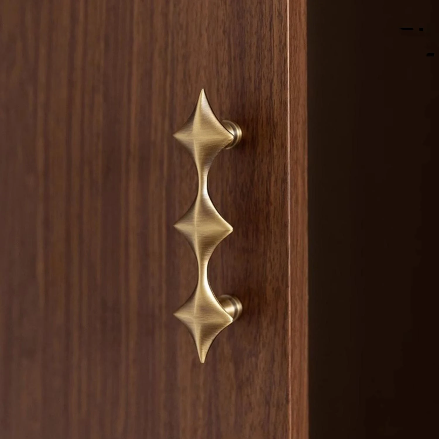 Unique Star Drawer Handles Titanium Silver Dresser Pull Antique Bronze Cabinet Knob Solid Brass Retro Kitchen Door Handle