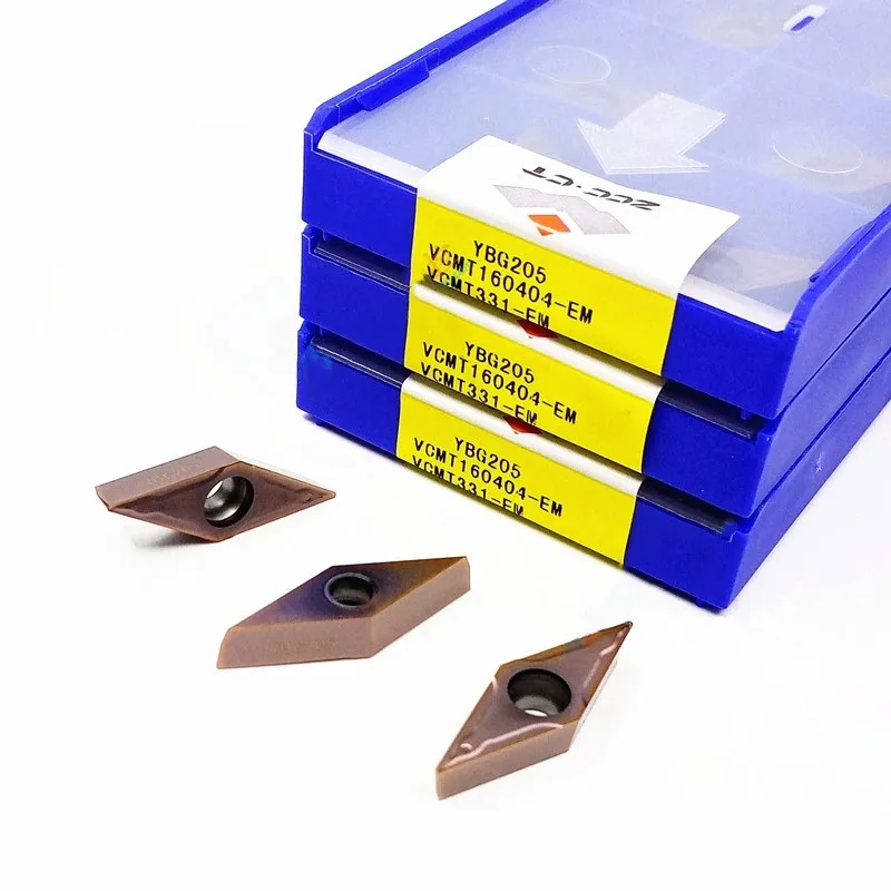 

Vcmt Vcmt 160404 -Ef Vcmt 160404 -Em Vcmt 160408 -Em Ybg205 Ybg202 Zcc.Ct 100% Original Lathe Turning Carbide Tool Cnc Inner Circle Turning Blade Finely Processed Steel Stainless Steel
