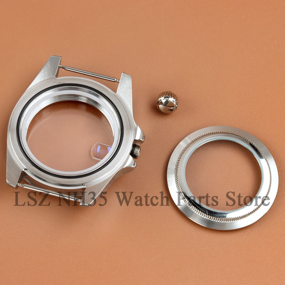 ل NH35 39 مللي متر EXP 24 ساعة GMT الصلب الحافة ساعة الحال بالنسبة NH34 NH35 NH36 حركة 28.5 مللي متر الهاتفي الياقوت الزجاج حافظة ساعة أجزاء