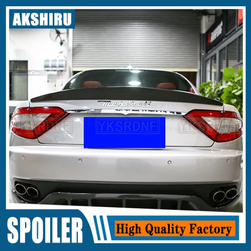 Carbon Fiber car rear trunk boot lip spoiler wing for Maserati GranTurismo GT 2 Door flat trunk 06-11 Non Convertible