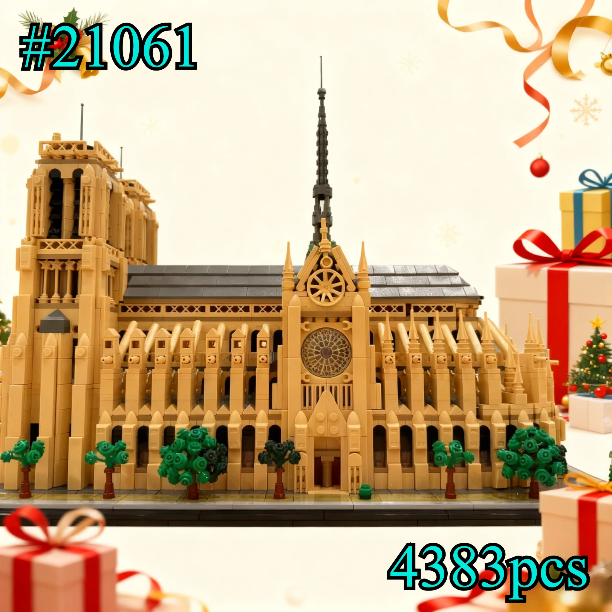 Set di blocchi di costruzione del castello classico europeo 21061 compatibili con particelle Legoed adatte per regali di Natale 4383 pezzi