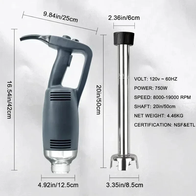 Extra Heavy Duty Hand Blender with Variable Handheld Stick Mixer Commercial Emulsifier