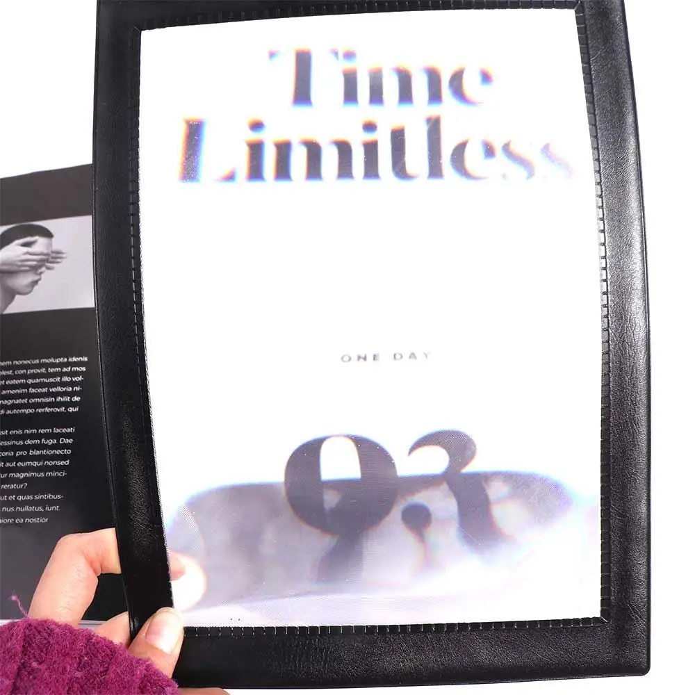 A4 Lenses Large Sheet Magnifier Handheld 3X Magnifying Glass Easy To Use Portable Loupe Science Tool Reading Newspaper