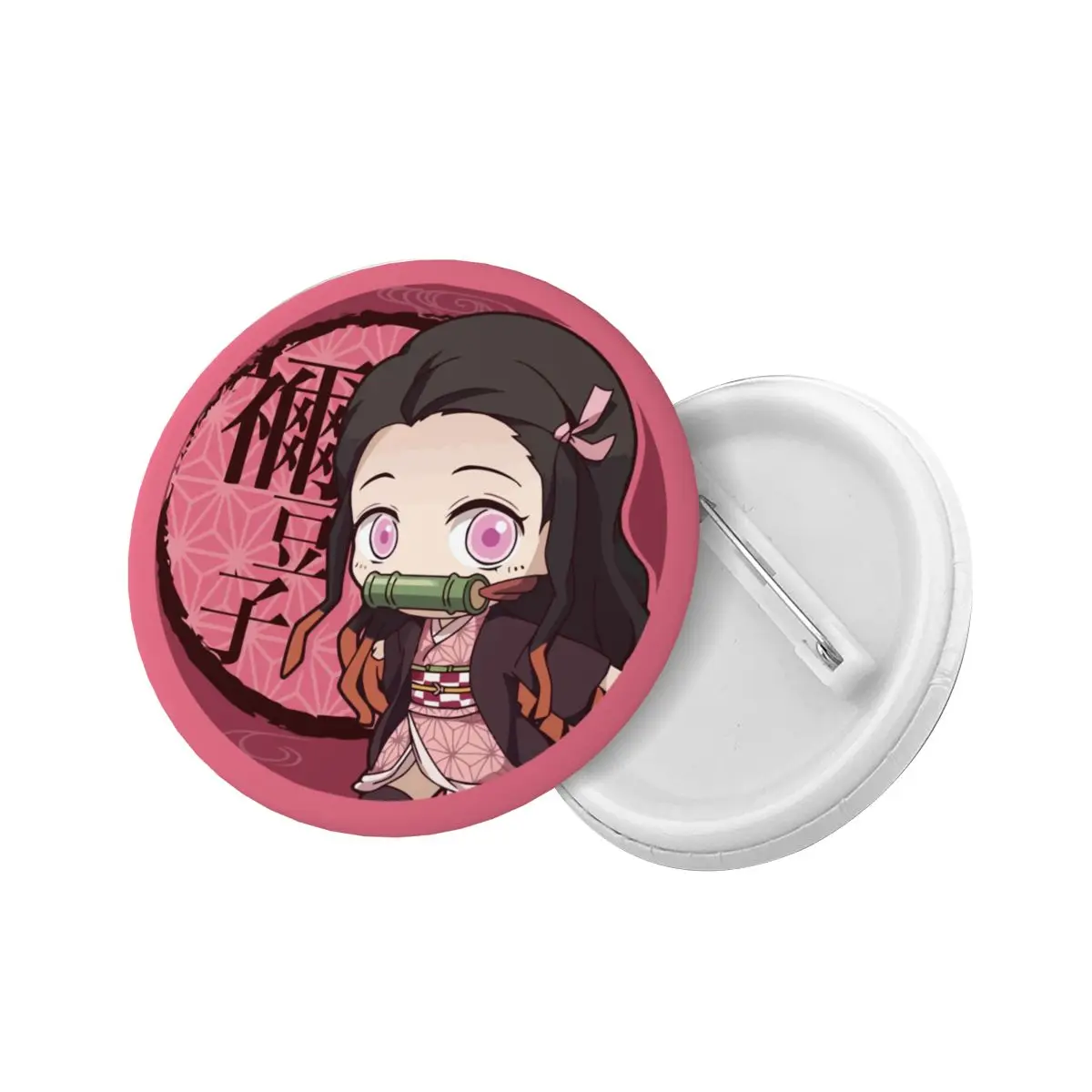 Kimetsu No Yaiba Nezuko Pin Back Buttons for Clothes Customizable Demon Slayer Anime Manga Badges Brooches Pinback