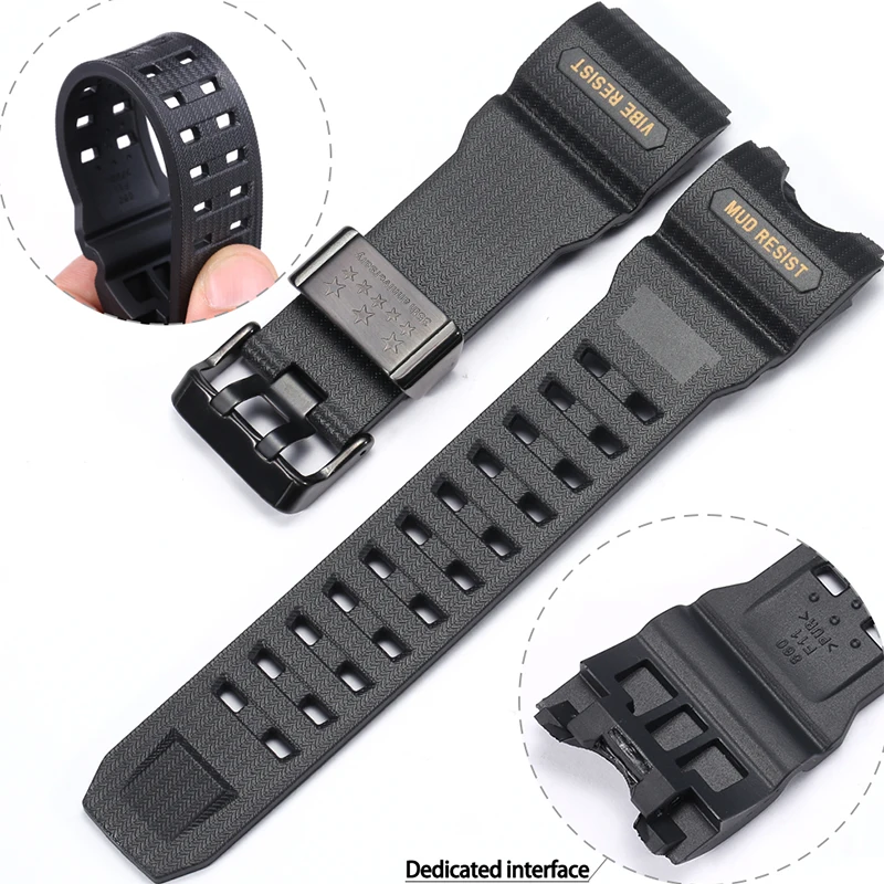 Replacement gwg 1000 Mudmaster Resin Strap Suitable For Casio GWG1000 Men Waterproof Bracelet With Stainless Steel Loop