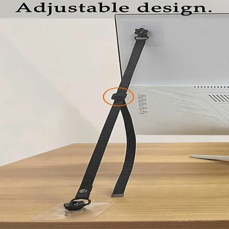 R9UFノードリルフラットスクリーンテレビ安全ストラップ調整可能アンチチップ家具アンカー1セット