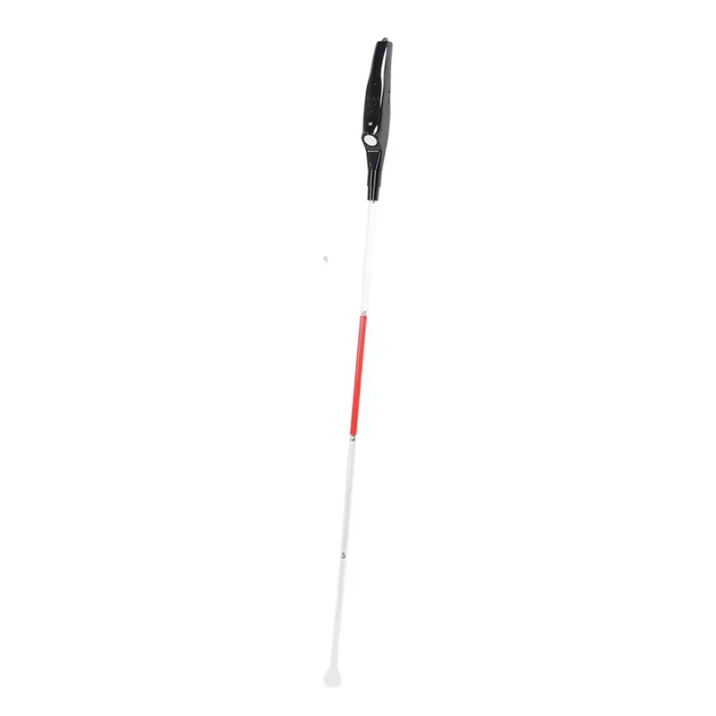 A02F-Voice-Based Obstacle Avoidance Folding Guide Cane With Red Reflective Body For Blind People–English Version