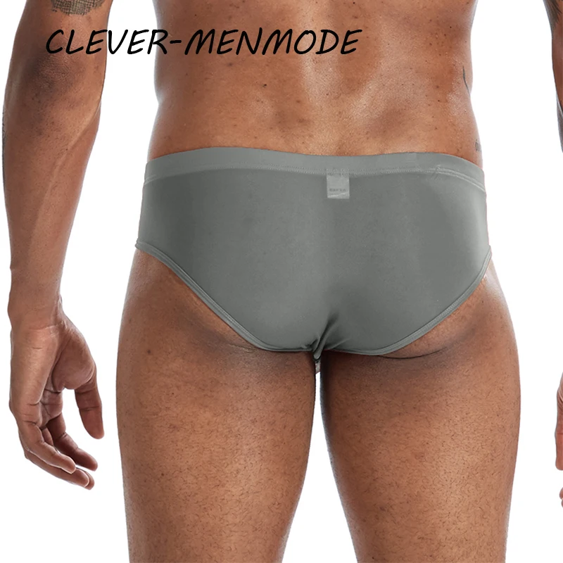 メンズセクシークールな通気性ランジェリー超薄型シースルー透明ブラジリアンショーツGストリングU凸ビッグペニスバッグブリーフ