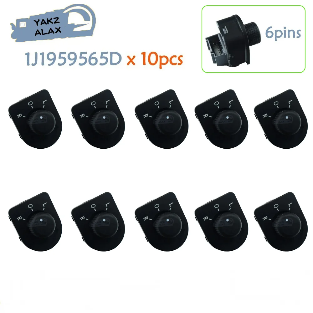 

10 шт. 1J1959565D левая боковая кнопка управления зеркалом для VW Bora Golf Mk4 New Beetle 1997 1998-2010 автомобильные аксессуары