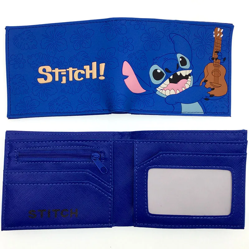 Disney Stitch R5082 Anime Briefcases Wallet Cartoon Zipper Coin Bag Casual Purses Card Storage Handbag Unisex Gift