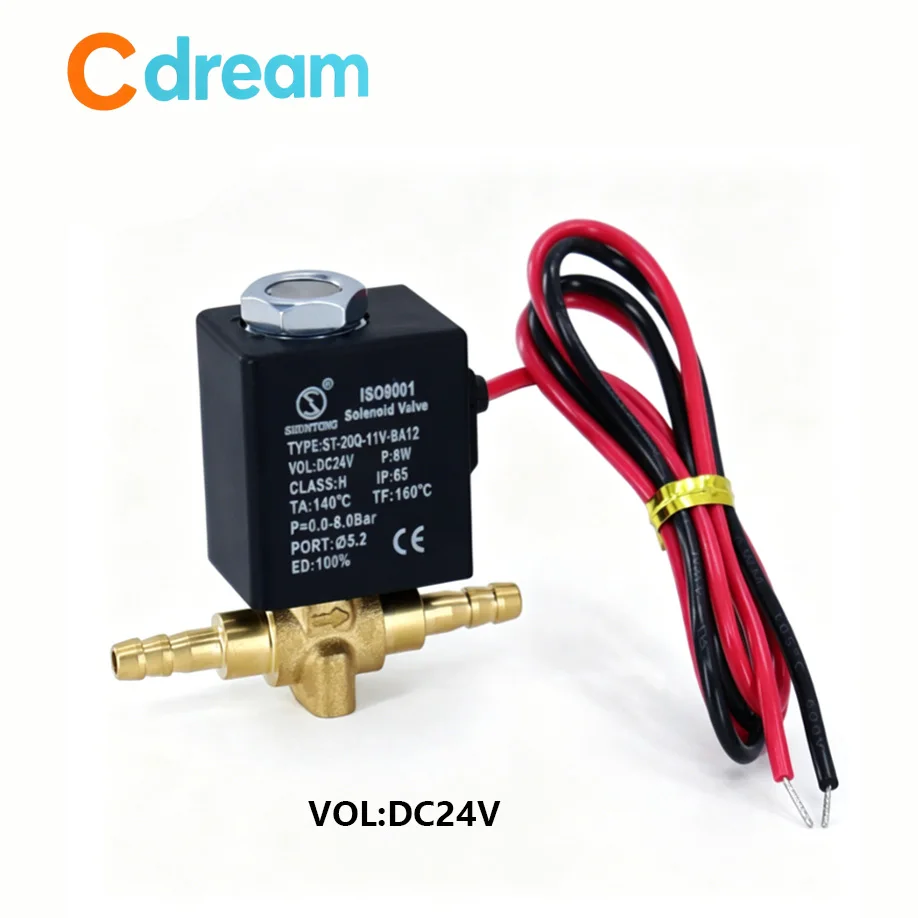 DC24V Solenoidklep Tandartsstoel Accessoires Watertoevoer Spoelklep Spuugbak Mondstuk Waterregelklep Voor Tandartsunit