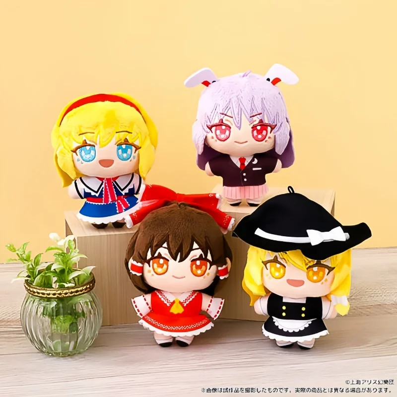 

12cm Original Touhou Project Peripheral Muppet Doll Kirisame Marisa Reisen Alice Cartoon Plush Doll Toys Children Fans Gift Toy