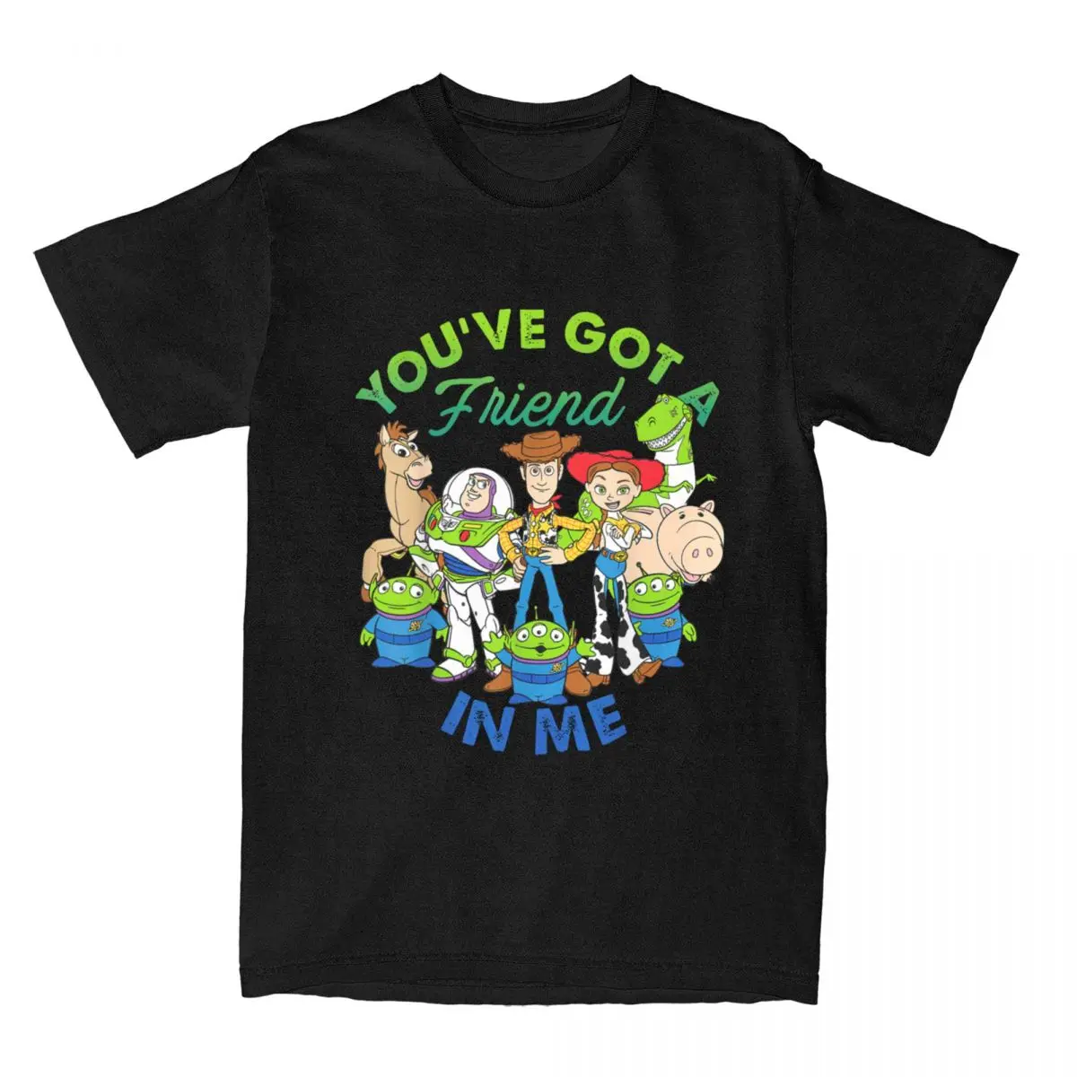 Toy Story Cartoon Group Shot T-Shirt for Men Women Pure Cotton Tees Round Neck Short Sleeve T Shirt New Arrival Tops