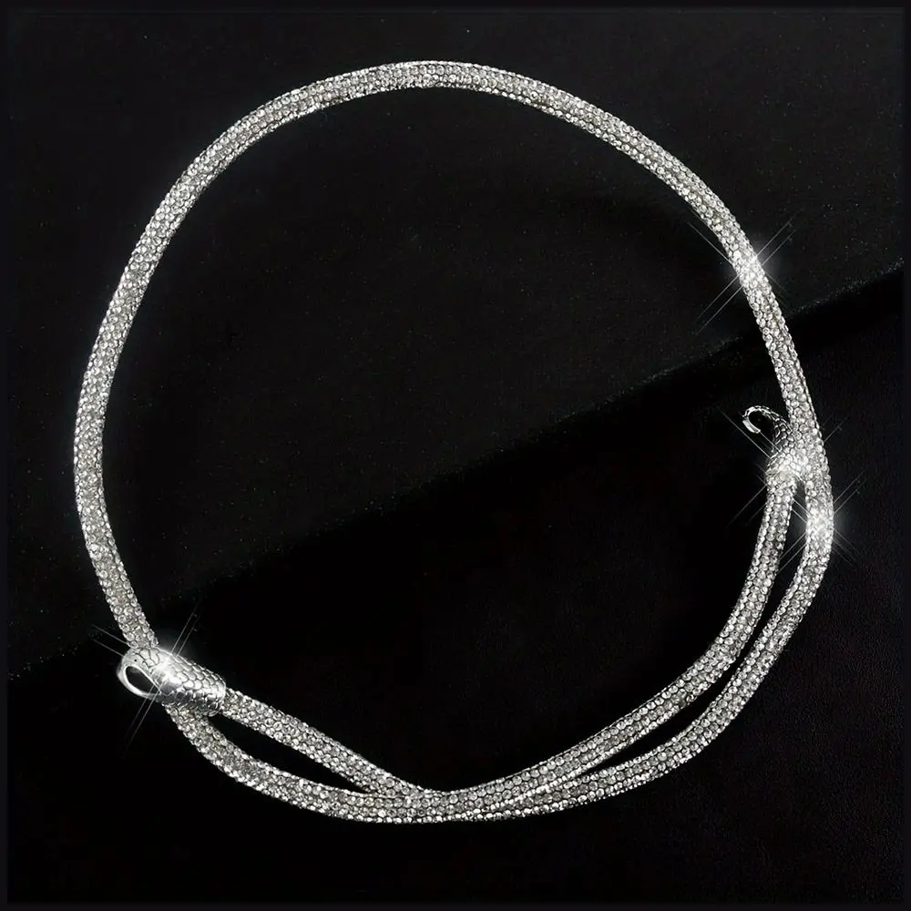 جديد سبيكة انحناء الأفعى قلادة الملتوية الفضة اللون مرنة المختنق مجوهرات اكسسوارات سوار فاسق