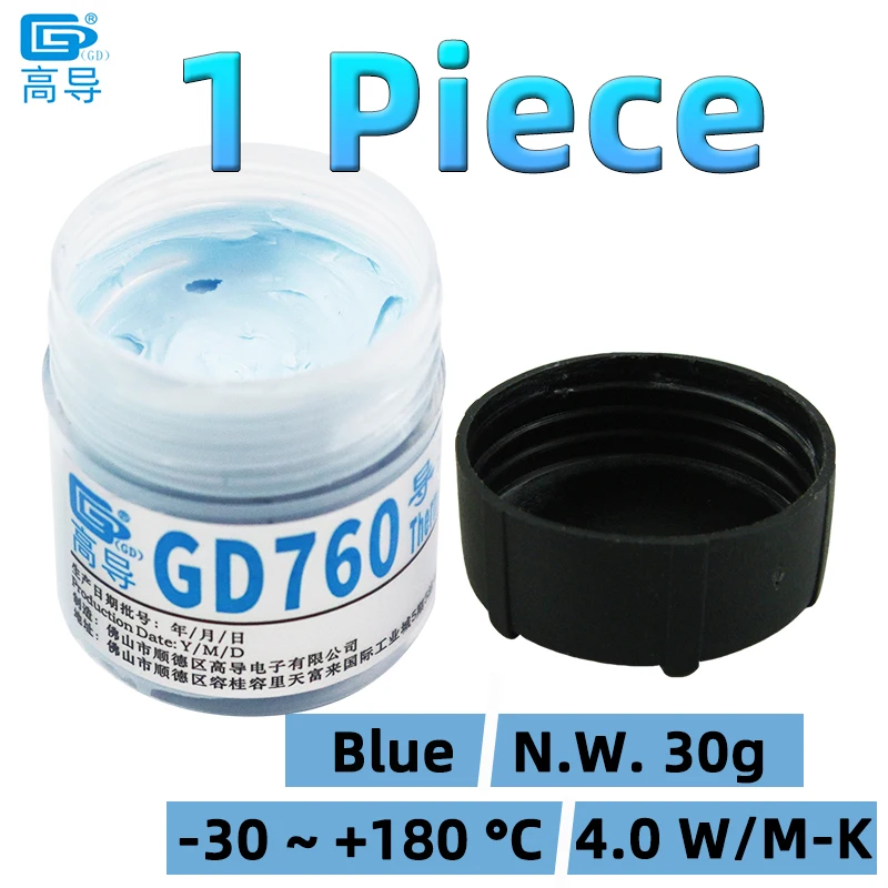 GD 760 Koelpasta Geleidend Vet Siliconen Gips Koellichaam Compound Rood Blauw Paars Groen 30 Gram Fles Verpakking CN30