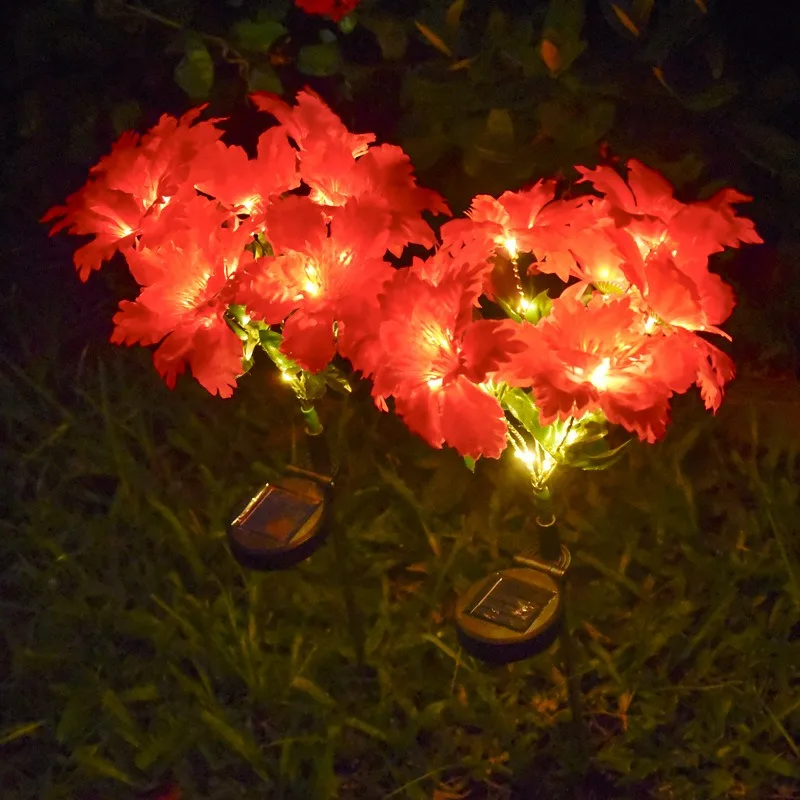 Luci solari Decorazioni da giardino per esterni Lanterne di orchidea fenice dorata Lampada da esterno solare impermeabile Luci decorative per il giardino del percorso