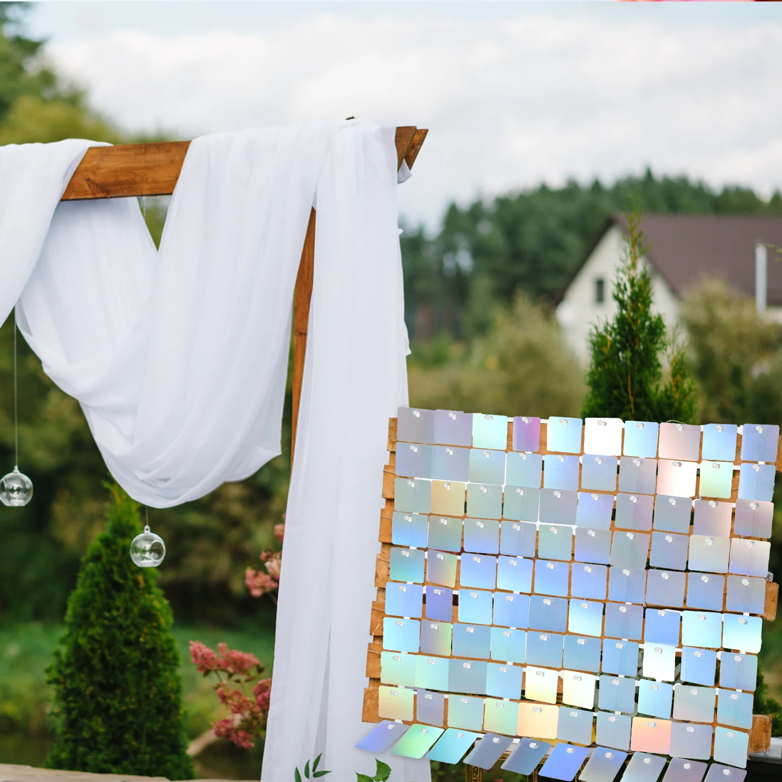 

Sequins Decorative Panel Shimmer Wall Backdorp Shiny Backdrop for Party Birthday