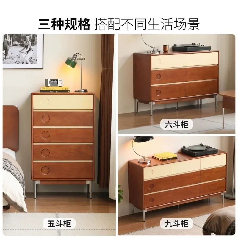 Picture 4: Small apartment solid wood chest, bedside storage cabinet, household locker