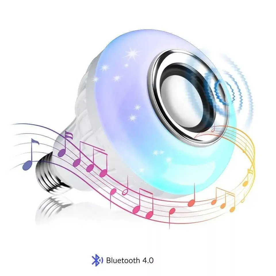 

Hot Products Wireless Rgb Smart Music Bluetooths Led Bulb Speaker