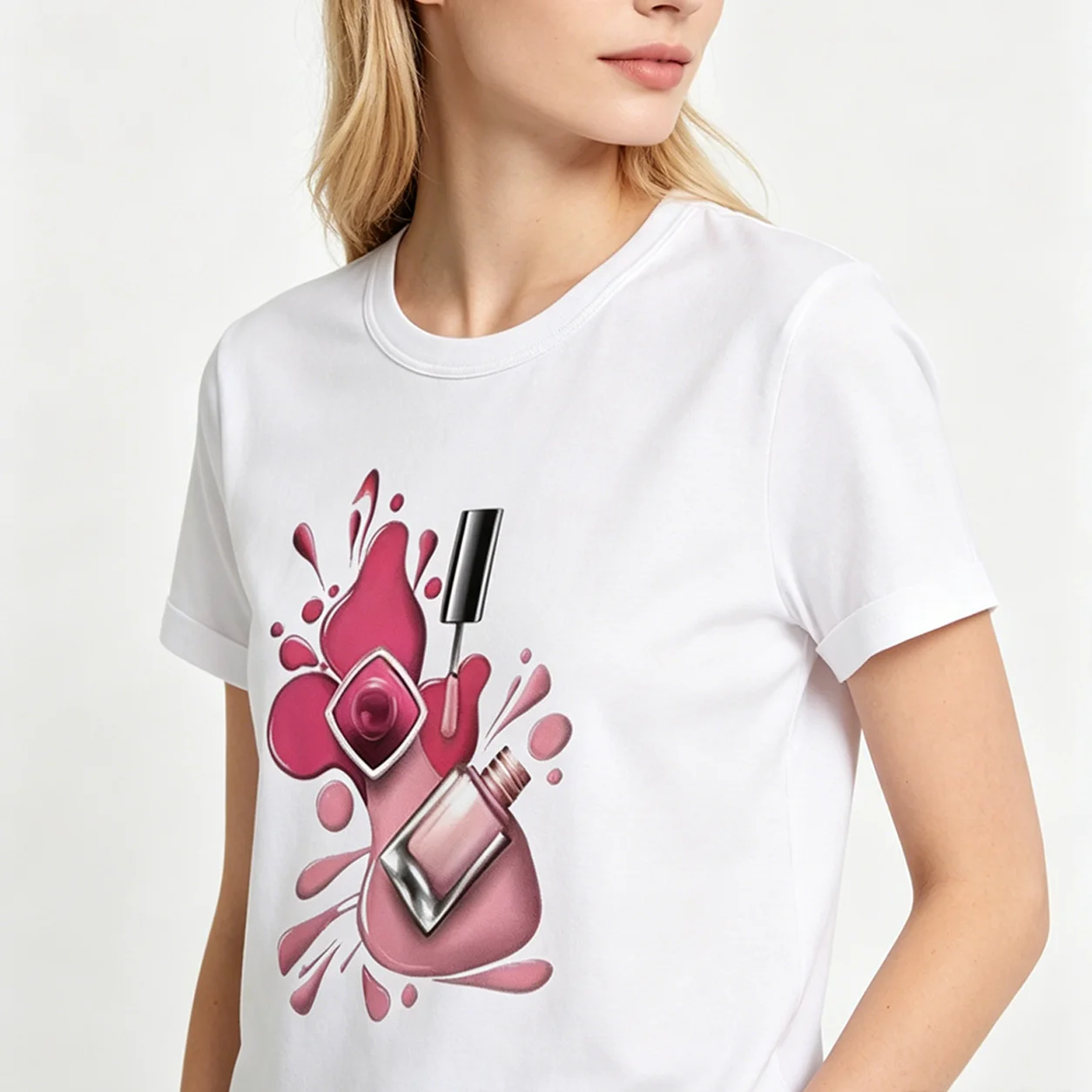 

Art Print Graphics Crop Tops Short Sleeve White Slim T-shirt Summer Casual Tees For Women Y2k Vintage Top Streetwear 2026 New
