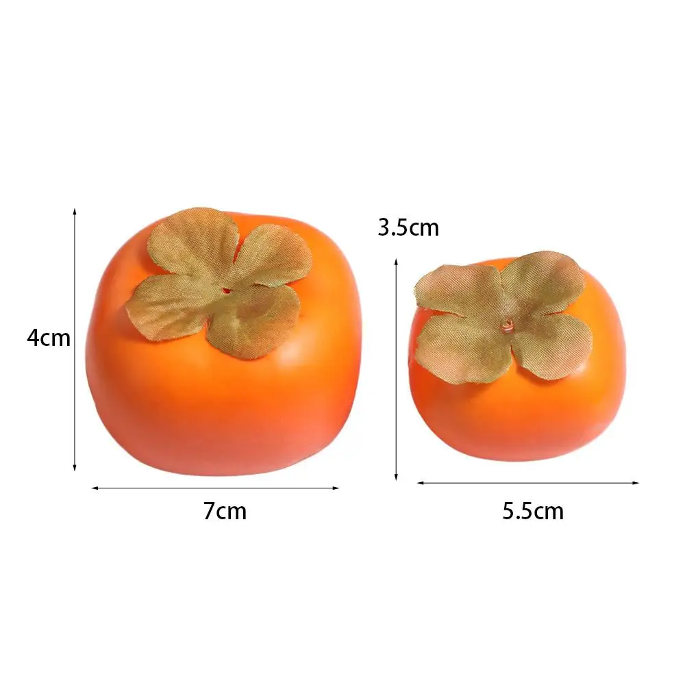 رغوة اصطناعية صغيرة البرسيمون الخضار الحرف اليدوية محاكاة الفاكهة واقعية مضحك وهمية البرسيمون مكتب الديكور الملحقات #4