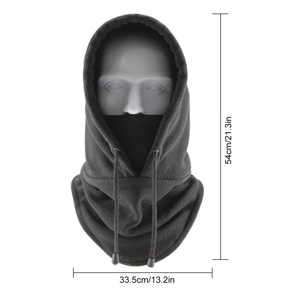 Winter Warm Balaclava Cycling Cap Outdoor Sports Windproof Cap Ski Bib Polar Fleece Cold-proof Motorcycle Bicycle Hat Men Women