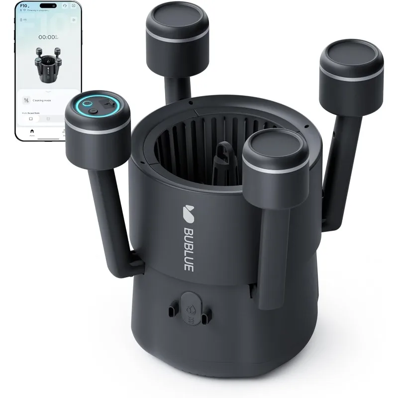 F10 Robotic Surface Skimmer, Pool Cleaner with Powerful Suction, Dual Motor, 5L Filter, Dual Cleaning Modes, Smart App Control