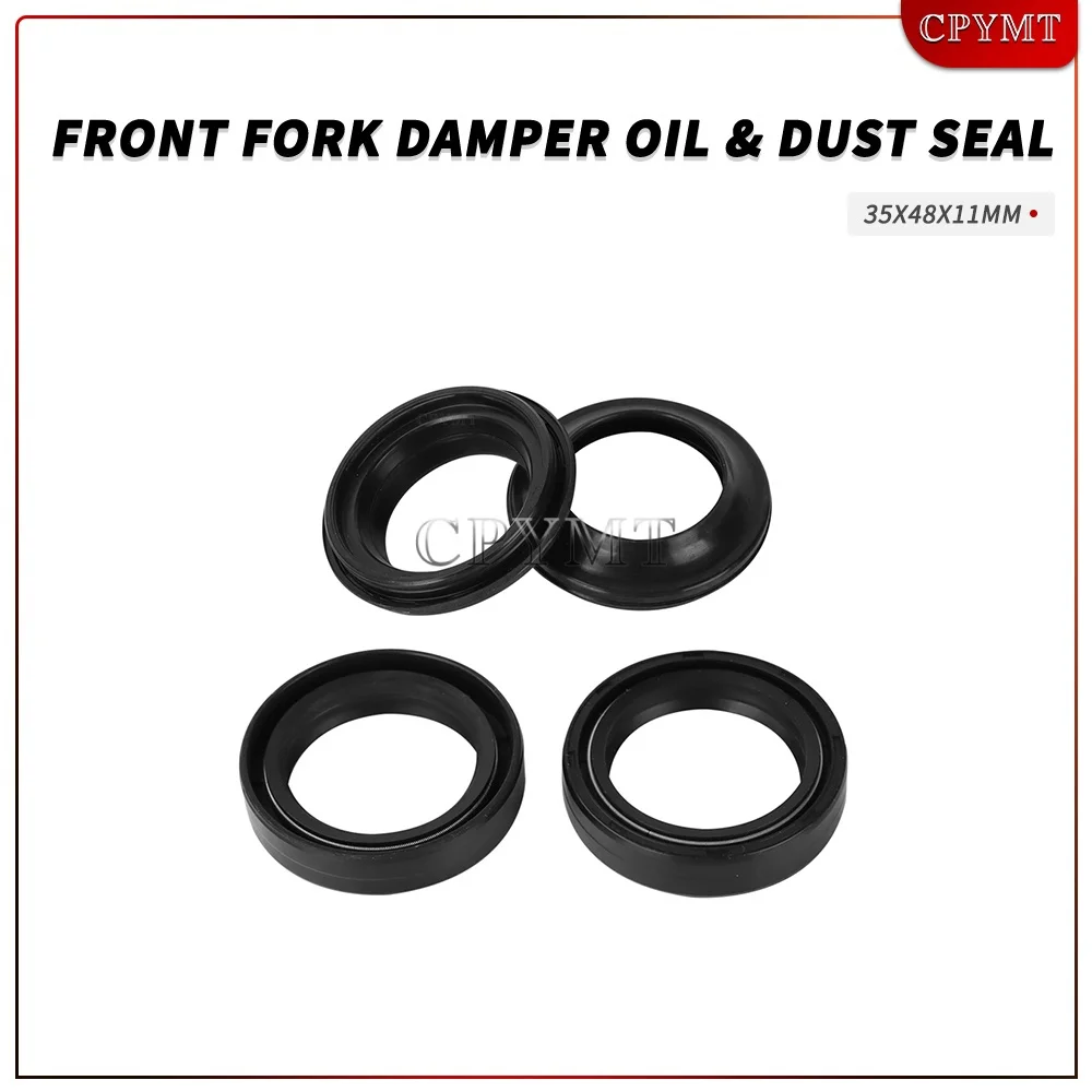 35x48x11 Front Fork Damper Oil Seal Dust Cover Fit For CRM125 XL50 CBF50 CR80 MTX80 MTX125 NX125 SHADOW 125 VARADERO 125