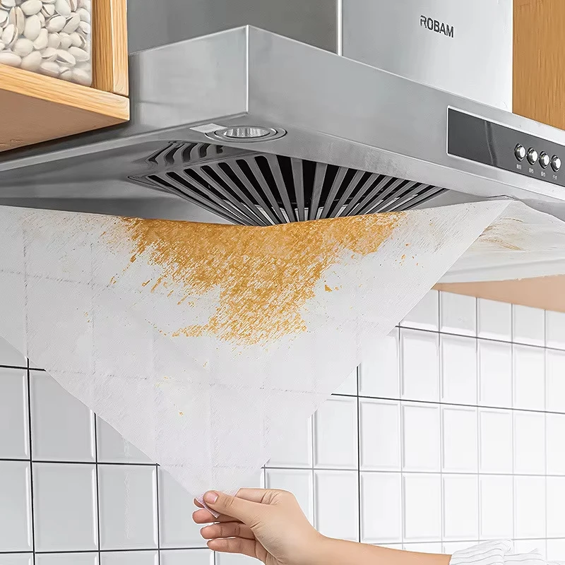 46cm*5/10M Range Hood Filter Paper Disposable Non-woven Oil-proof Cotton Filter Paper Suitable for Extractor Hoods Durable