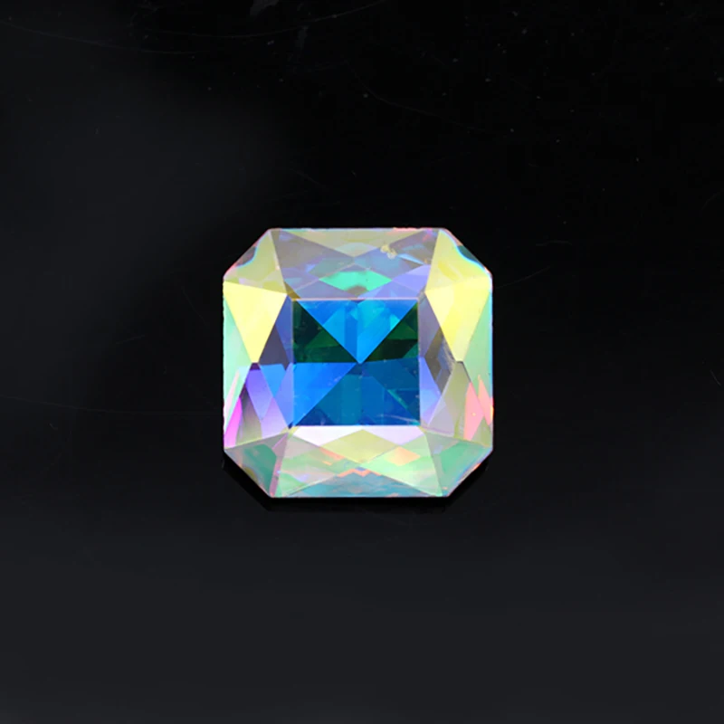 High Quality 18MM 23MM Rhinestones Crystal Square octagon Glass Pointed Loose Beads For Jewelry Clothing Wedding Decoration