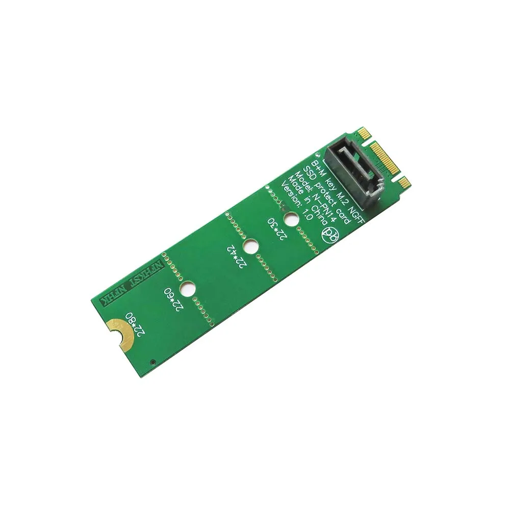 Placa adaptadora de interface SATA M.2 NGFF B-Key/M-Key - Converter armazenamento NVMe SSD para desktops e laptops