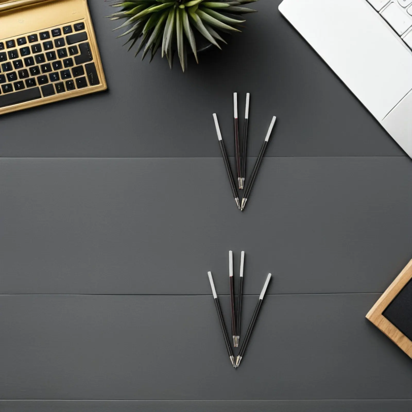 40Pcs 0.7mm Ballpoint Pen Refills Four Colors Smooth Writing Retractable Click Mechanism Office School Travel Signature Document