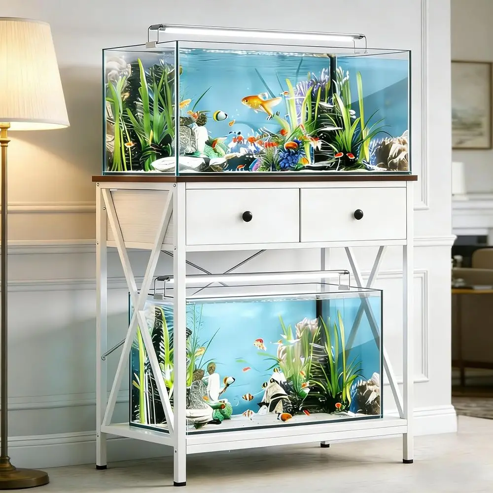 

Подставка для аквариума ish Tank Stand 29 Gallon: Прочная подставка для аквариума с отсеком для хранения аксессуаров - Металлический стол ish Tank Table или стол для разведения рептилий объемом 20-29 галлонов.