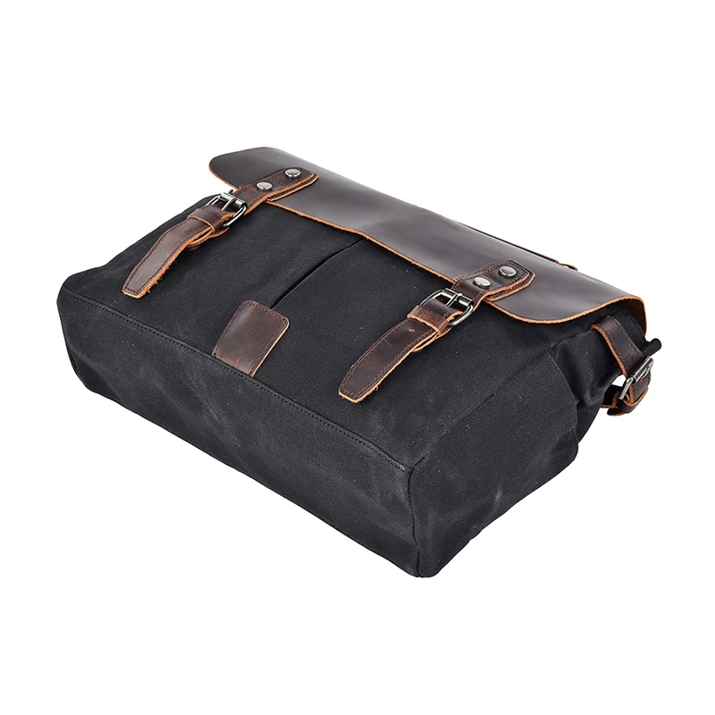 Waxed Canvas Motorcycle Side Bag for Bmw 750 800 Harley Hongda Universal Bike Luggage Bag Vintage Bicycle Bag Wear-resistant