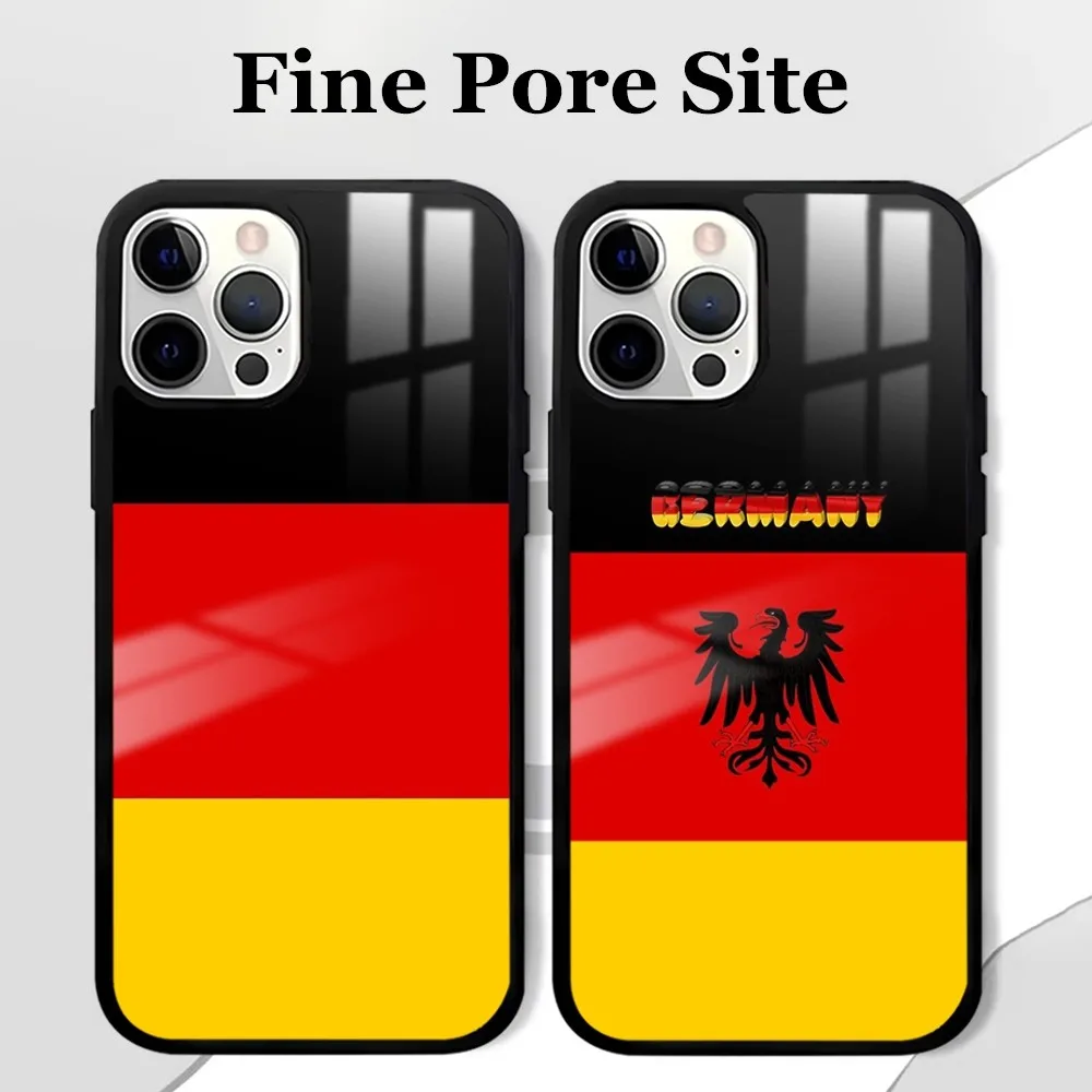 Funda de teléfono con patrón de bandera de Alemania para IPhone 16 15 14 13 12 11 Pro Xs Max Mini Plus Celulares Funda dura Dropshipping