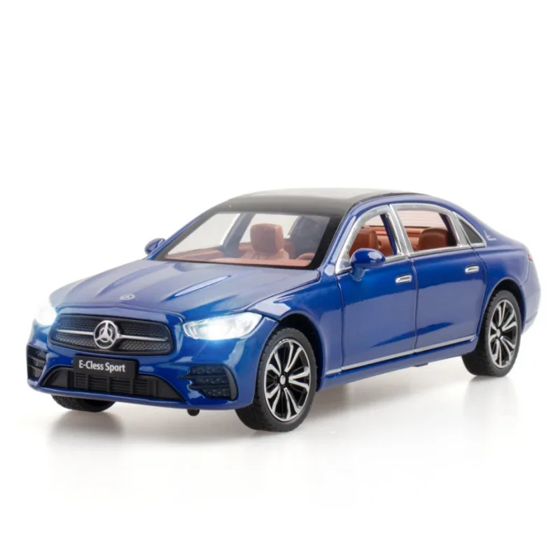 1:24 E-Class E300 L Alloy Car Model Diecast Toy Metal Vehicles High Simulation Sound And Light Pull back Toy Car Collection Gift