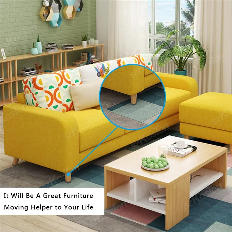 4Pcs Self-Adhesive Furniture Glides Stick-on Chair Leg Slider Bumper Pad Floor Protector for Table Sofa Carpet Tile Hardwood