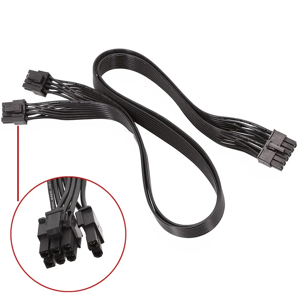 12Pin To PCI-E Graphics Video Card GPU 2-Port 8pin 6+2pin Power Socket Cable For Seasonic PSU P-860 P-1000 X-1050 Power Module