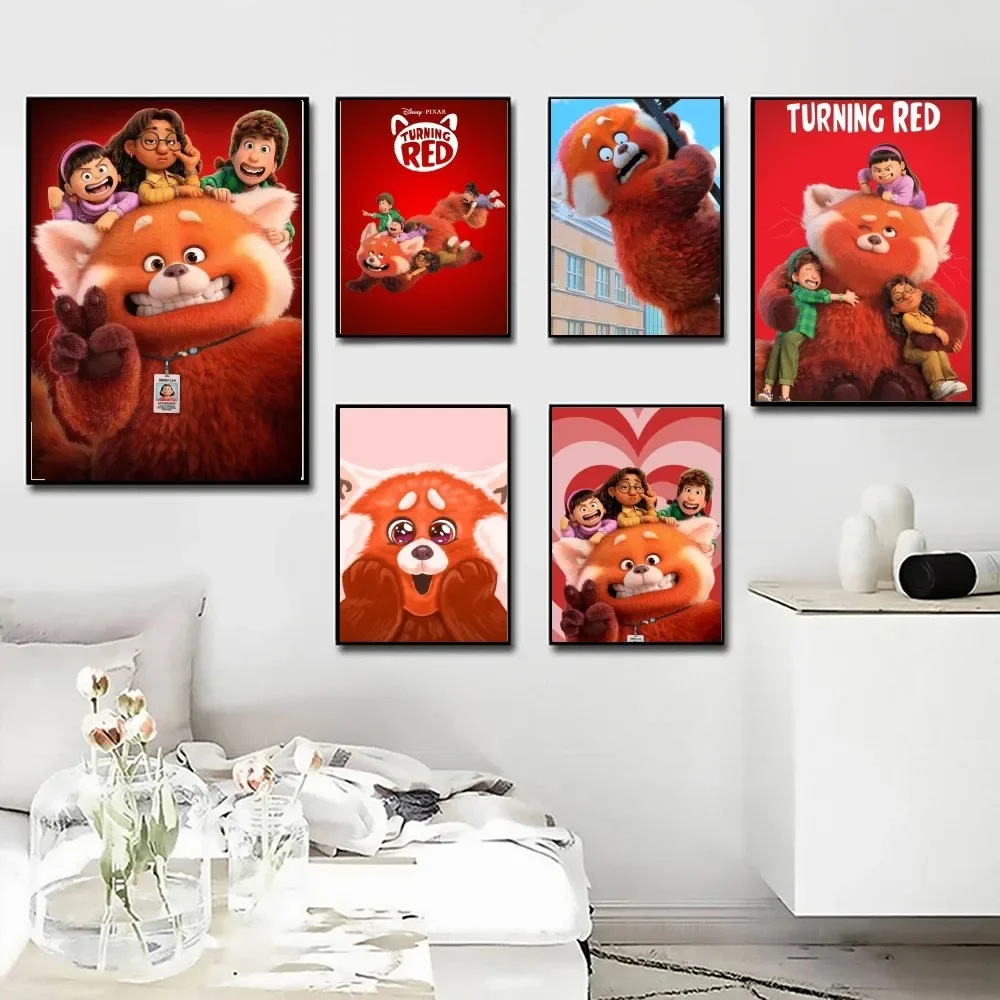 

1pc Animated Turning Red Poster Poster Art Print Bar Living Room Furniture Decor