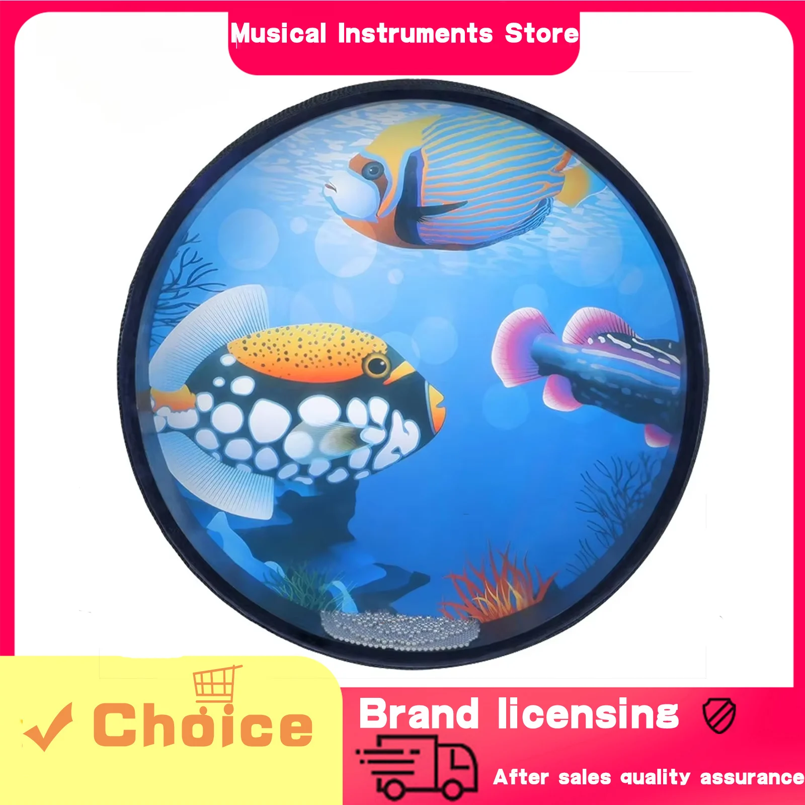 

Деревянный тамбурин Орфа 10 дюймов, синий, ручной барабан, музыкальный инструмент для караоке, вечеринок, детская игрушка