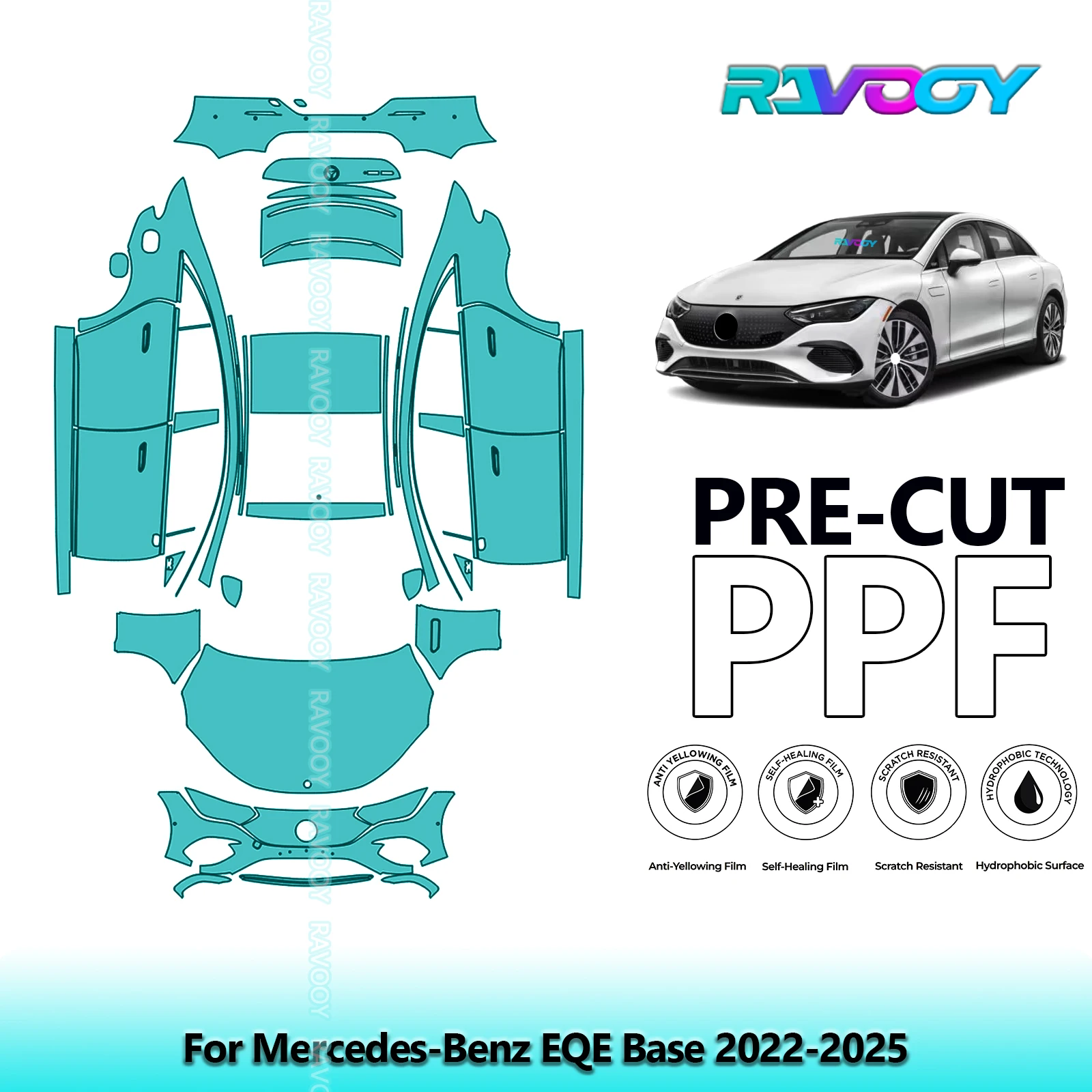 

Full Vehicle Clear Bra Precut PPF Paint Protection Film For Mercedes-Benz EQE Base 2022-2025