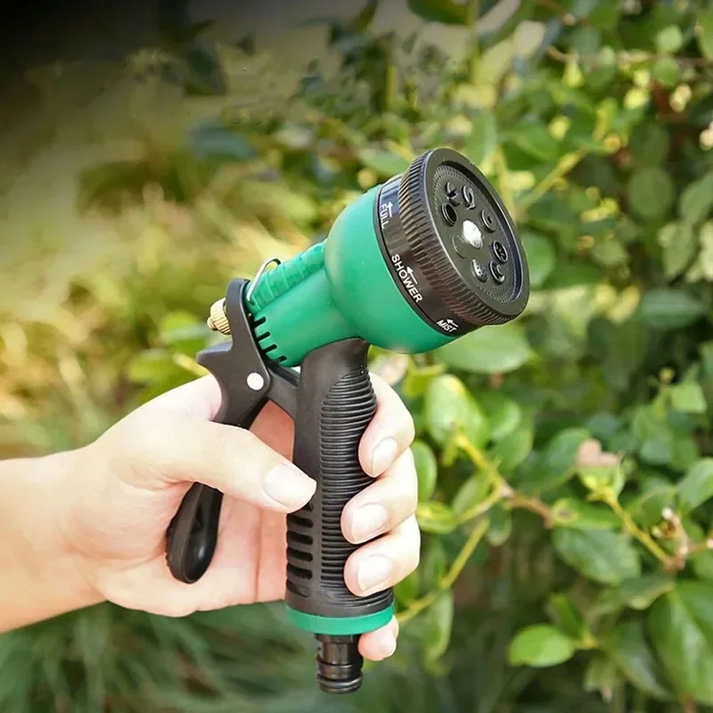 8 Mode High Pressure Garden Water Gun Hose Nozzle Car Washing Yard Water Sprayer Irrigation Pipe Tube Nozzle Sprinkle Tools