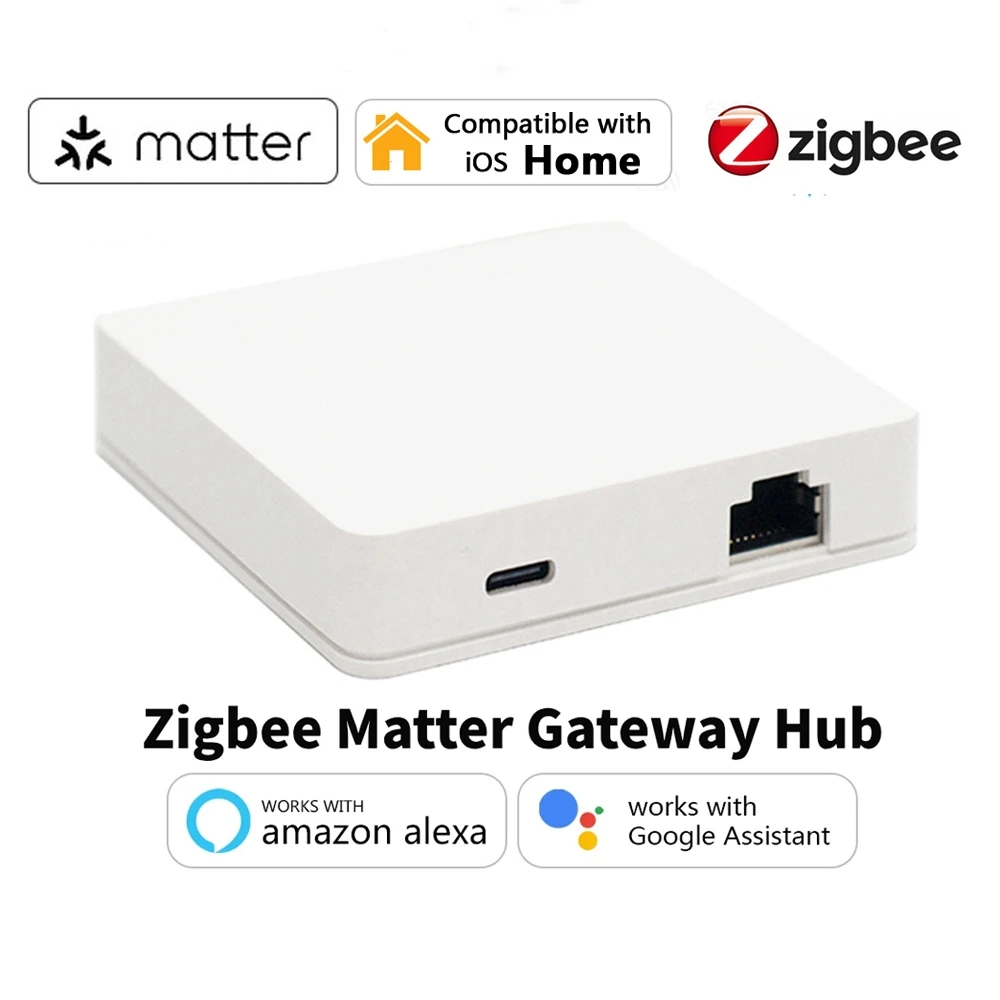 

Протокол Matter ZigBee3.0, проводной шлюз, кабель RJ45, маршрутизатор Zigbee к Wi-Fi, концентратор моста для умного дома, работает с Homekit Alexa Google